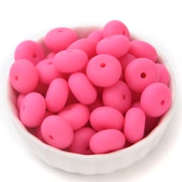 14mm 50Pcs Mini Abacus Silicone Beads Food Grade Saucer Loose Beads for Baby Teether Necklace Pacifier Clip Jewelry Making