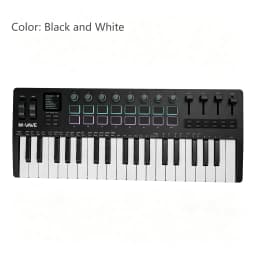 Available in Five Colors: Black and White, Pink, Black, White, and Red. M-VAVE SMK37PRO Professional MIDI Keyboard—37-Key Wireless Bluetooth Music Composition and Production Synthesizer
