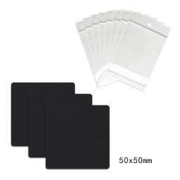 50 Pcs 5x5cm Blank Jewelry Display Paper Label With Or Without Bags Wholesale Packaging Earrings Necklaces Reveal Card Supplier