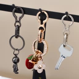 2 pcs Double Opening Swivel Clasp Clips, Metal Swivel Spring Snap Hooks, Key Chain Clip with Key Ring for DIY Keychains, Lanyard