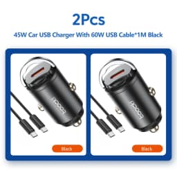 Toocki 45W Car Charger QC4.0 PPS Fast Charging Pull Ring Type C Car Phone Charger For iPhone 17 16 Xiaomi 12 13 Samsung S23 S24
