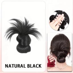 Synthetic Low Bun Claw Clip Natural Fluffy Hairpiece for Women Lazy Updo Styling Tool Easy Fashion Daily Hairstyle