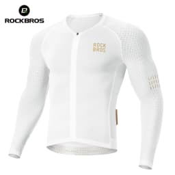 ROCKBROS Cycling Jersey Spring Autumn Lightweight High Elasticity Long Sleeve Bicycle Jersey Wicking Breathable MTB Bike Jersey