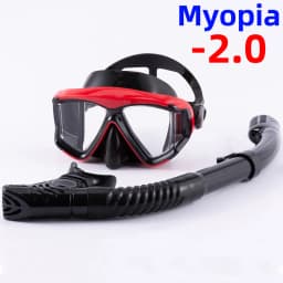 Optical Myopia Snorkel Set Diving Mask Nearsighted Swimming Goggles Short Sighted Panoramic Wide View Adults Youth -1.0To-6.0