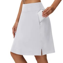 Double Layer Shorts Skirt Women's Quick Drying Side Split Golf Tennis Skirt Sportwear Fitness Running Casual A-Line Midi Skirt