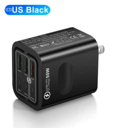 Total 100W 6 Ports Fast Charging EU/US/UK Plug Wall Charger For iPhone Samsung Xiaomi Huawei USB Phone Charger Adapter