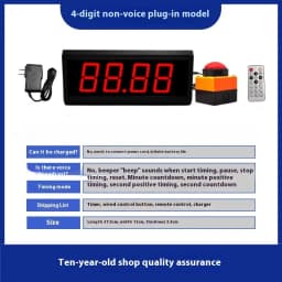 Digital Display Competition Timer Countdown Stopwatch Counter 2.3 Inch 4-Digit Training Speech Timing Equipment + Remote Control
