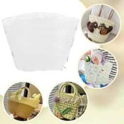 1 Set Black/White Plastic Mesh Canvas Bag Sheets Plastic Net Cover DIY Crafting Handbag Accessories Acrylic Yarn Crafting Knit