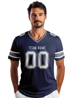 Custom American Football Jersey with Name Number, Personalized Navy Team Jersey Shirt, Sports Gift for Players, Fans, Men & Kids