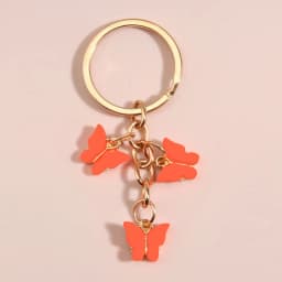 Cute Keychain Colorful Butterfly Key Ring Enamel Flying Animals Key Chains For Women Girls Handbag Accessorie Handmade Jewelry