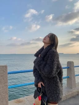Lamb Fur Jacket Women's Mid-Length Winter Turn-down Collar Loose Thickened Desert Style Faux Fur Sheepskin Coat