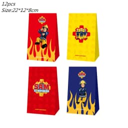Fireman Sam Theme Happy Birthday Party Supplies Background Banner Paper Cup Plate Napkins Kids Boys Favor Balloons Decorations