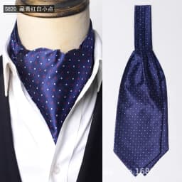 Luxury Mens Vintage Polka Dot Ascot Tie Wedding Formal Cravat Scrunch Self British Gentleman Polyester Paisley Retro Neckties