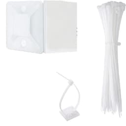 160pcs Zip Tie Mounts Self-Adhesive Backing Cable Organizer Management Clips Wall Anchors for Secure Wire Holding Light fixation