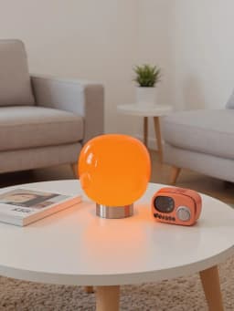  Macaron Glass Table Lamp for Hotel Bedroom Bedside Living Room Trichromatic Dimming Decoration Modern Minimalist Desk Lights