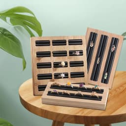 1pc, Bamboo Ring Storage Tray, Used for Jewelry, Earrings, Ring Storage and Arrangement