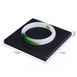 Black PU Leather Jewelry Display Riser Window Counter Top Presentation Board Organizer Showcase Collectible Necklace Holder Base
