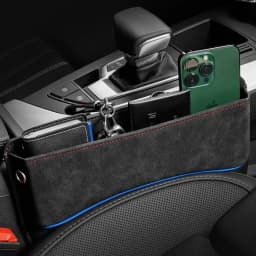 Suede Seat Side Storage Pocket for Car Seat Gap Filler Organizer Box Pu Leather Car Crevice Stowing Tidy Interior Accessories