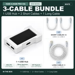 HMLAB ZNEO Gaming USB Hub - 2-to-3 Port, 8K Hz, Independent Power, With Screen, Trendy for Gaming Ambience Desk Setup