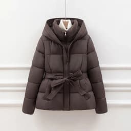 2026 New Winter Hooded Long Sleeve Solid Color Black Cotton-padded Warm Loose Big Size Jacket Women Parkas Fashion Outwear