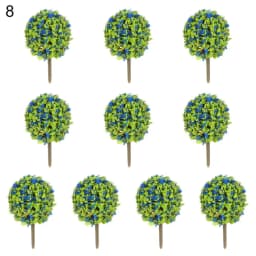 10pcs Plastic Artificial Miniature Flower Tree Scenery Railroad Decoration Building Landscape Model Accessories