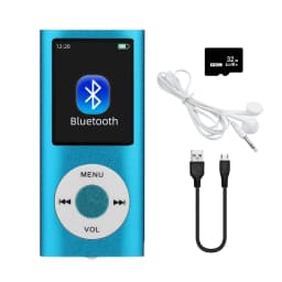 MP3 Player with Earphone Data Cable Stylish Multifunctional Lossless Sound Slim 1.8 Inch LCD Screen Portable MP3 Music Players