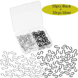 100Pcs 0.55 Mini S-Shaped Metal Ornament Hooks With Storage Box For DIY Crafts Jewelry Tags Christmas Tree Decorations