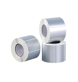 PET Silver Self-adhesive Label Paper Sticker Blank Barcode Printing Paper Waterproof Thermal Transfer Ribbon Printer Sticker