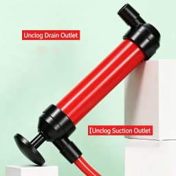Manual Siphon Pump AC Drain Unclogger Dual Port Air Extractor For Car Aquarium Fish Tank Oil Water Transfer Plumbing Tool
