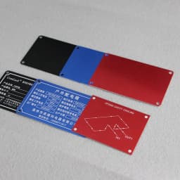 3pcs Black Blue Red Pad Printing Anodized Aluminum Sheet Steel Plate Processing Blank Card Laser Engraving Board Sheet Marking