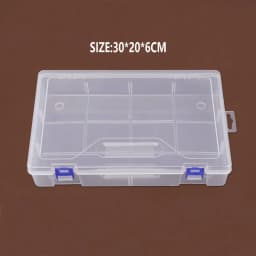 Plastic Storage Containers Box with Lid Big Capacity Clear Rectangle Box for Collecting Small Items, Beads, Crafts Accessories