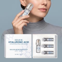 0.2mm Hyaluronic Acid Roller Microneedle Set Stock Solutions Serum Deep Hydrating Quick Penetration Easy Absorption Gentle Care