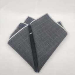 23cm Luxury Grey Wool Pocket Square For Men Vintage Plaid Striped Handkerchief Soft Skinny Hanky Banquet Cravat Suit Accessories