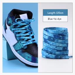 Tie Dye Shoelaces Gradient Colors Shoe Laces for Sports Shoes Boots Sneakers Skates Casual Shoes Flat Shoelace 120/140/160CM