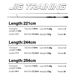 MIFINE JIG TRAINING SPIN Fishing Rod Lure 3-14g/5-21G/ 7-28g/10-42g/12-56g/20-85g Bass Perch Pike Spinning Rod Fast Hollow Tip