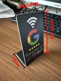 NFC 215 Programmable Google Review Acrylic Stickers Card NFC Station Table 13.56Mhz Waterproof NFC Stand Google Review Card