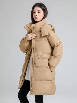 2025 New Women Warm Thicken Down Cotton Jacket Winter Women Long Cotton Coat Hooded Puffer Jacket Women Loose Plus Size Parkas