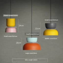 Modern Macaron Led Pendant Lamp Colorful Hanging Suspension Study Dining room Bedside Bedroom Chandelier Lighting lamp shades