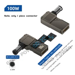 100W Type C Fast Charging Adapter Connector Dc Plug USB C to Universal Laptop Charger Converter for Lenovo Hp Dell Asus Acer