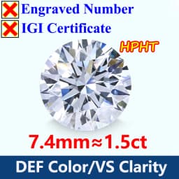 COSFIX 0.3-5ct Round Lab Grown Diamond HPHT IGI Certificate 3EX D/F Color VVS1 Clarity Diamond Gems