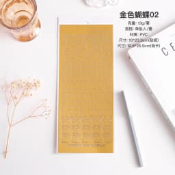 1 Sheet Waterproof English letter Digital Decorative Gold Sticker Scrapbooking diy Label Diary Album Journal Planner