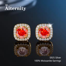 100% Moissanite S925 Sterling Silver Stud Earrings For Women And Men With 2 Certificates Pass Diamond Tester Pen Fine Jewelry
