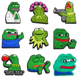 Funny Frog Shoe Charms for Crocs Accessories Men Clogs Pins Women Badge Boy Girl Jeans Kids Decorations Buckle Shoes Accessories
