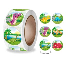 100-500pc Stickers Rolling Animal Roll Stickers Small Cute Game Sticker DIY Gift Sealing Label Decoration