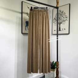 Women's Summer Chiffon Wide Leg Pants Casual Candy Color Loose Long Pants Lady Chic Solid Color High Waist Wide Leg Trousers