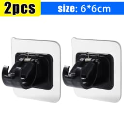 Self Adhesive Rail Hooks Nail-Free Curtain Clamp Rods Clips Hook Adjustable Shower Household Storage Hanging Stick Rack Holder