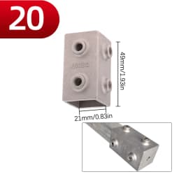 1Pcs Square Tube Connection Piece Aluminum Alloy Elbow Three-way Square Pipe Fixed Joint Storage Rack Rack