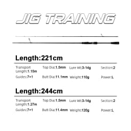 MIFINE JIG TRAINING SPIN Fishing Rod Lure 3-14g/5-21G/ 7-28g/10-42g/12-56g/20-85g Bass Perch Pike Spinning Rod Fast Hollow Tip