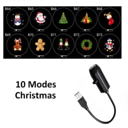 10 Modes Christmas LED Projector Lights USB 5V USB Night Light Ambiance Decor Switchable Pattern Santa Claus Snowman Projection