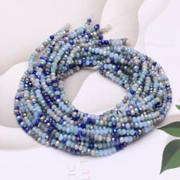 New Mixed AB color 2mm Czech crystal Glass Beads Rondelle Faceted Crystal Beads Needlework Loose Spacer Beads for Jewelry Making